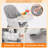 Foldable High Chair for Babies & Toddlers, Adjustable Height, Recline, Storage Basket, Double Trays, Easy to Clean-303581983-303581982
