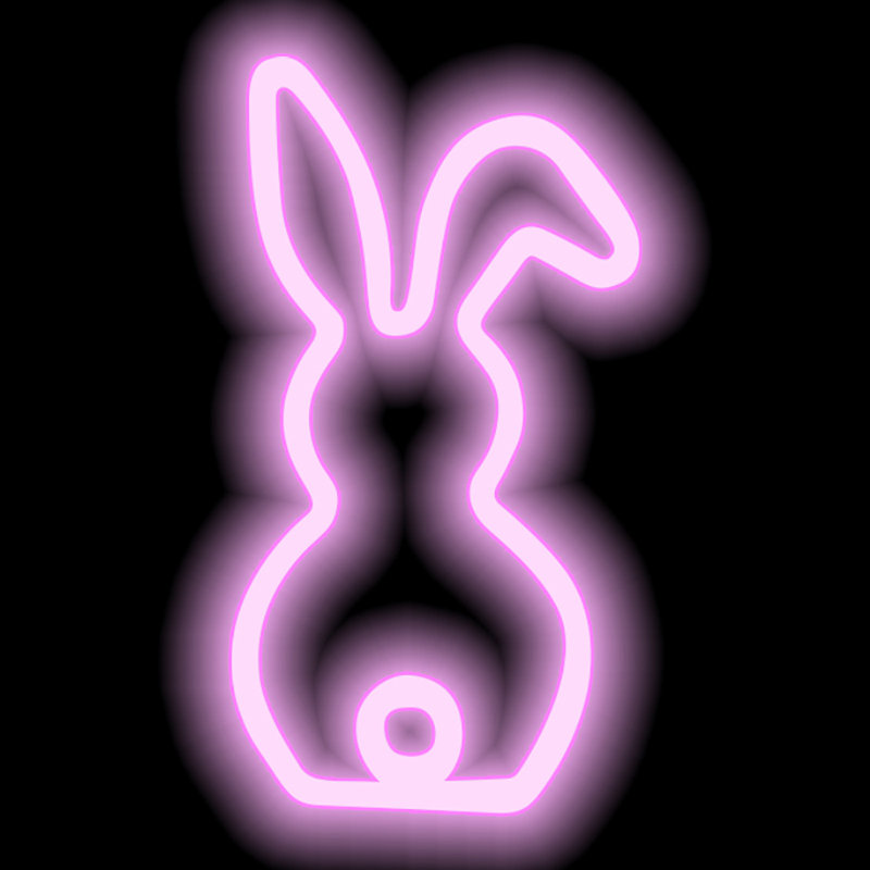 Mignonne lapine à queue de néon pour Pâques