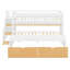Lit mezzanine bas avec rangement, bureau roulant dissimulé, tiroirs et lit gigogne simple-631238982-631239001
