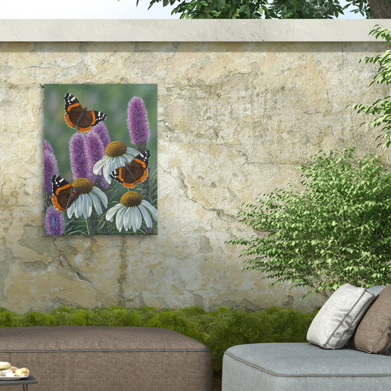 Toile d'extérieur Jeff Hoff Red Admirals, H 14 po x l 19 po