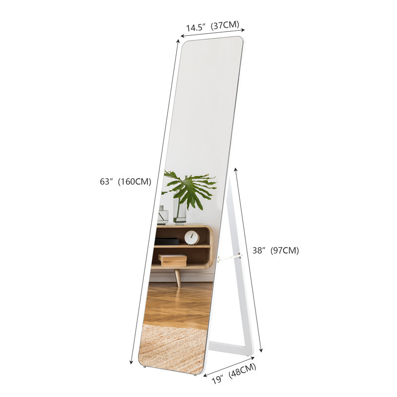 Miroir pleine grandeur, Blanc