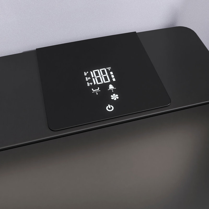 Toilette intelligente en céramique avec siège chauffant, Noir