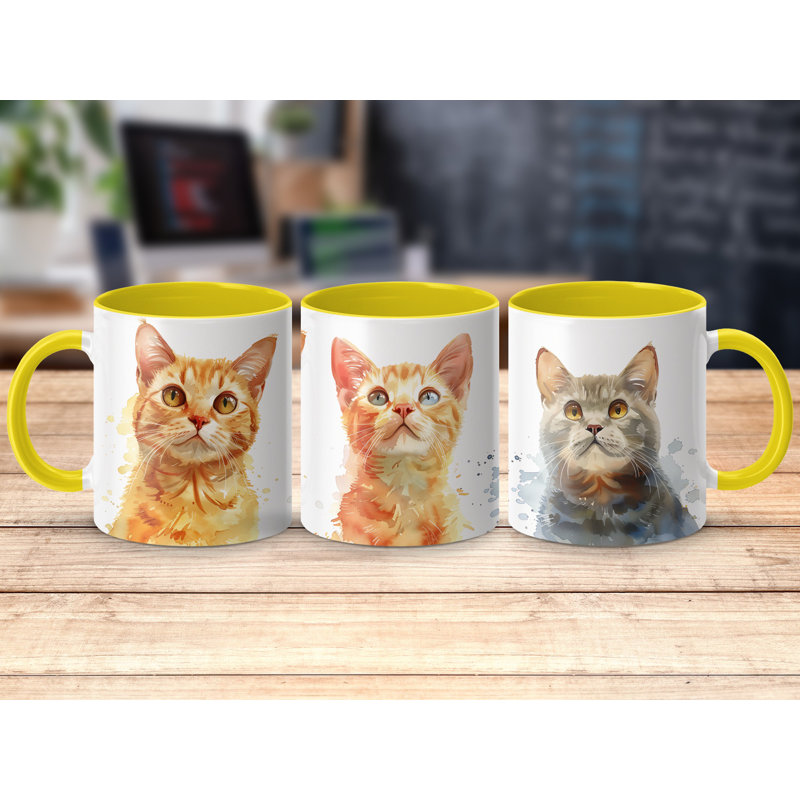 Ceramic Coffee Mug, Red, 2