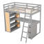 Lit mezzanine avec échelle, tablettes et bureau-1651889364-1651889371