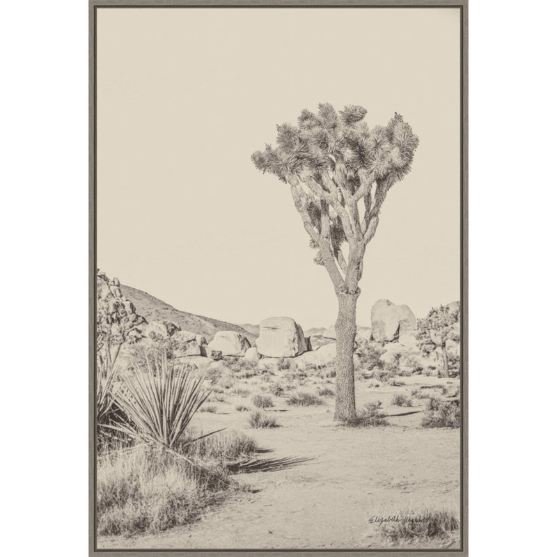 «Joshua Tree III Neutral», reproduction encadrée sur toile par Elizabeth Urquhart