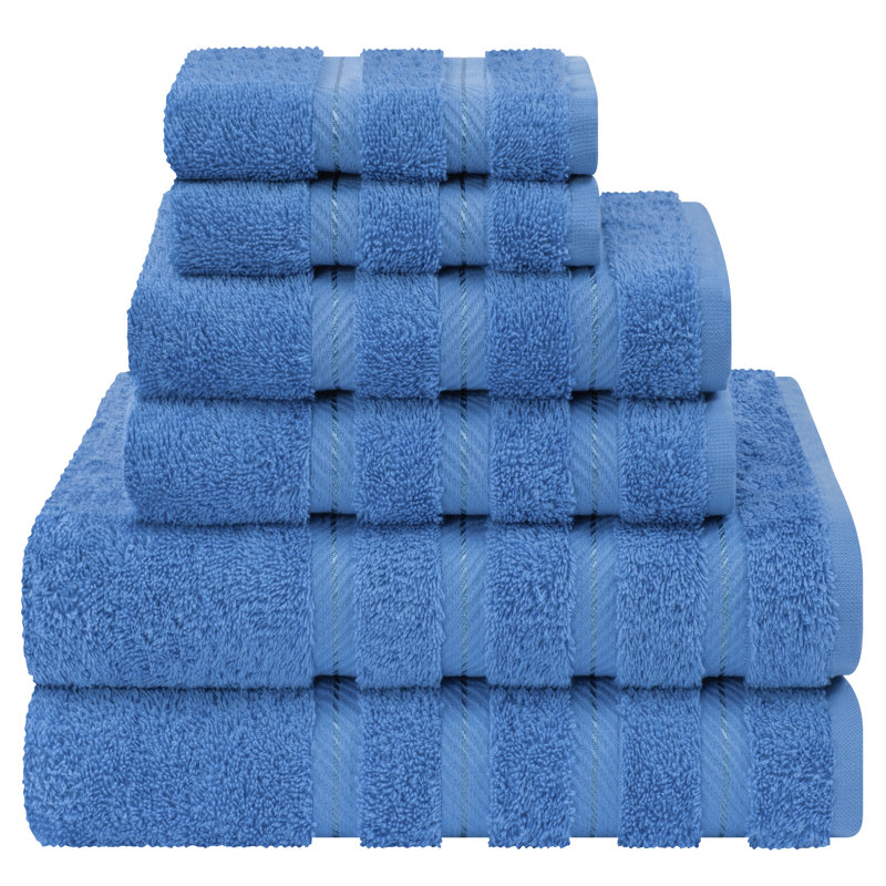 Ensemble de serviettes de bain 100% coton de qualité supérieure, collection 6 pièces Darcelle super douce et absorbante