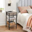 Table de chevet, avec un tiroir et 2 tablettes de rangement, peu encombrante, moderne-618575205