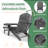 Adjustable Backrest Adirondack Chair HDPE Adirondack Chair with Ottoman-1393633454