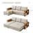 Upholstered Pull Out Sectional Sofa with Storage Chaise-868590494