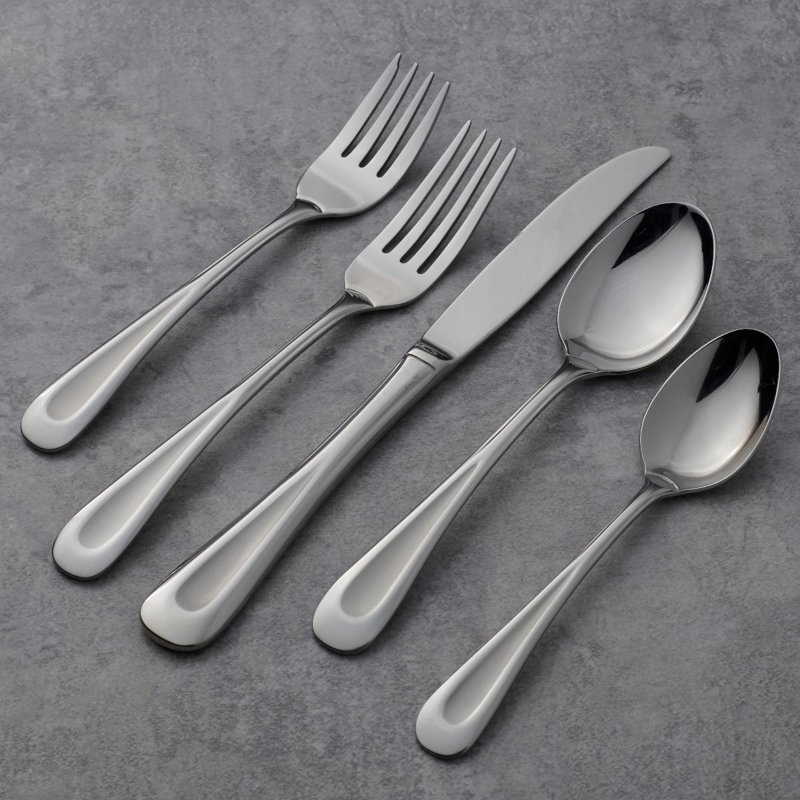 Oneida Oneida Satin Sand Dune 45 Piece Everyday Flatware Set, Service For 8