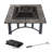 Rennert 33" W Square Steel Wood Burning Fire Pit Table