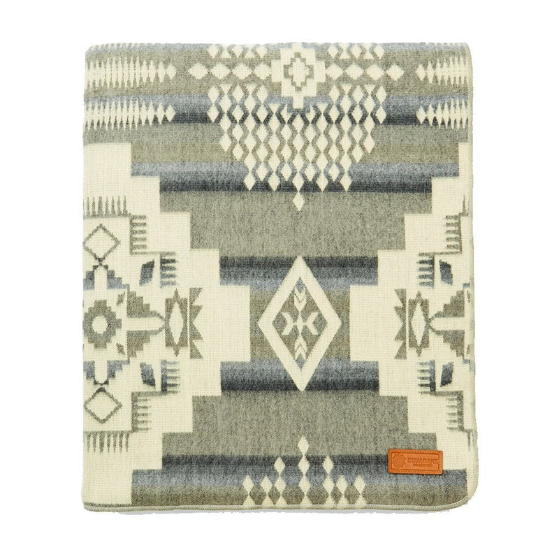 Couverture ultra douce faite à la main Southwest, Black/Beige