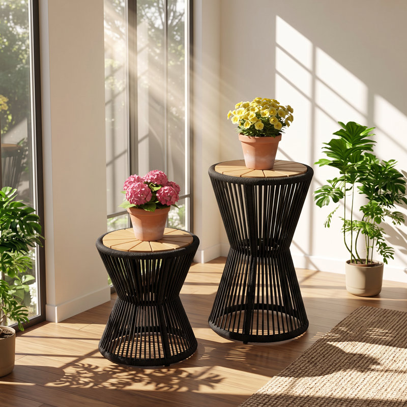 Ensemble de tables d'appoint pour l'extérieur Nara