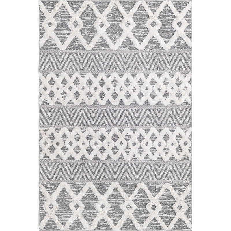 Archie-Jay Cotton Abstract Indoor Rug, Rectangle 5'3" x 8'