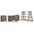 4 Pieces: Desk, Chair, Filing Cabinet, Bookshelf