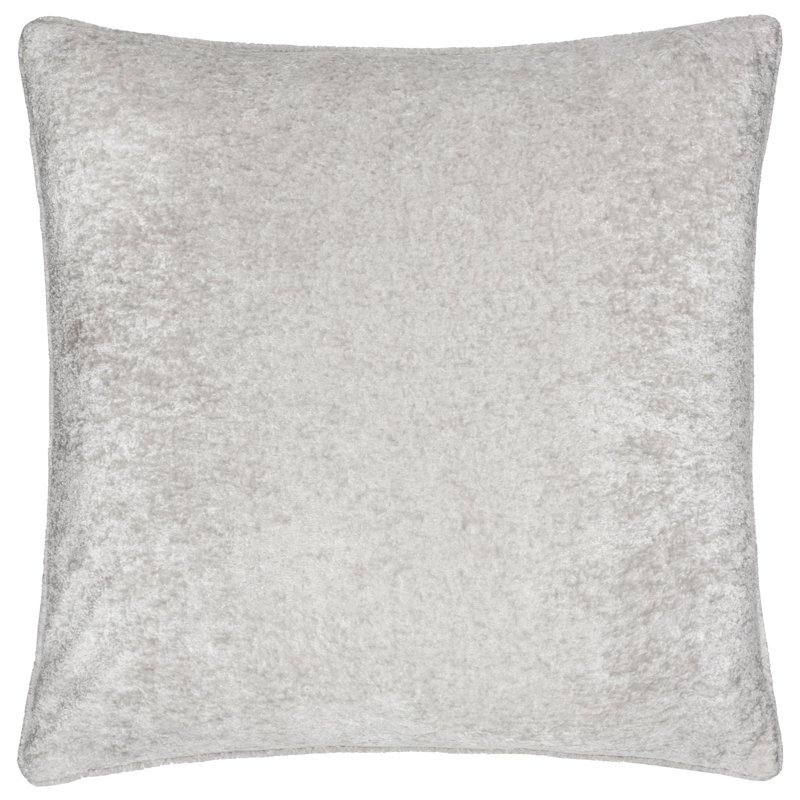 Lustre Square Cushion, Silver, Polyester