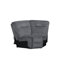 Canapé modulaire en polyester 3 pièces avec repose-pieds et appui-tête Arine, gris