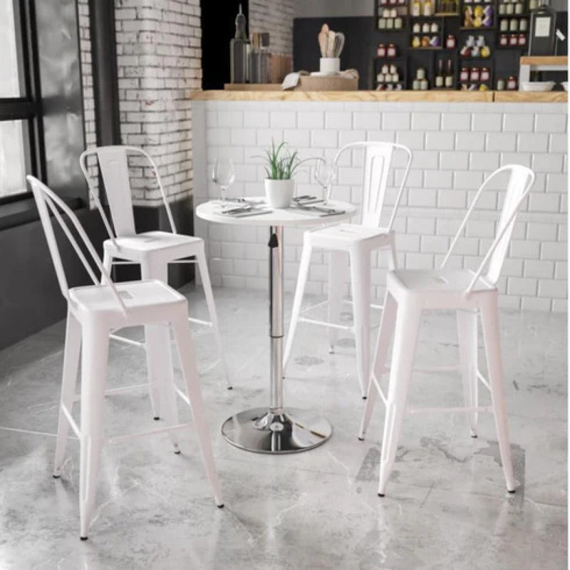 Table de bar réglable en bois manufacturé Fodo
