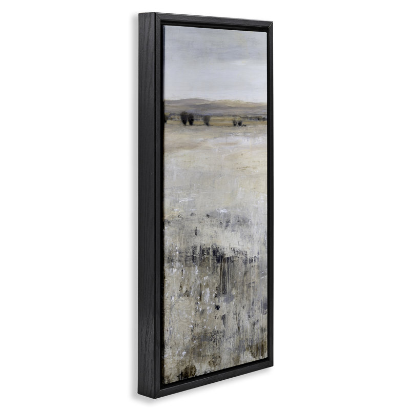 Cadre flottant Wild Pasture Expression, design par Tim Ottoole, H 25 po x l 11 po, Cadre flottant noir de jais
