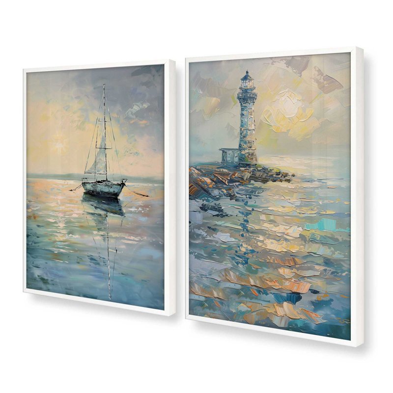"Harbor Glow" par Golden Glow Interiors 2 - Pièces sur papier, Blanc opaque, H 25 po x l 19 po