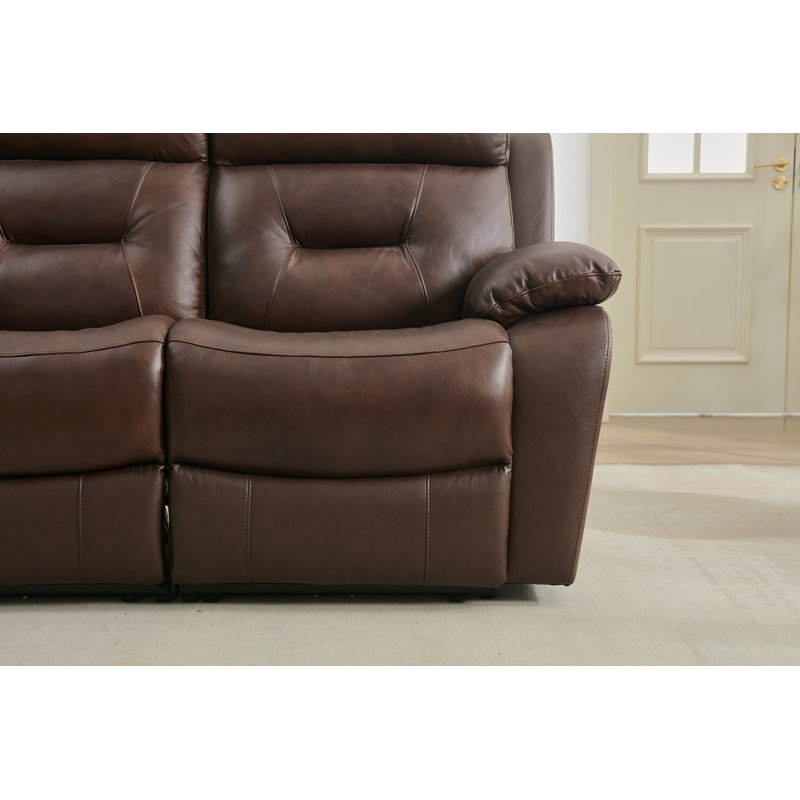 Canapé inclinable en cuir véritable RAF