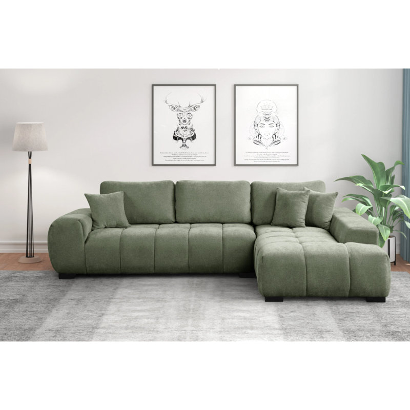 Canapé modulaire Manhattan, Tissu vert
