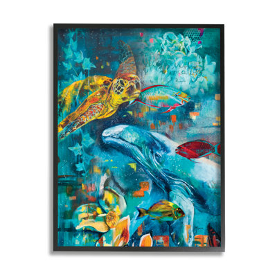 "Abstract Underwater Creatures" par Linda McClure, reproduction d'art sur toile