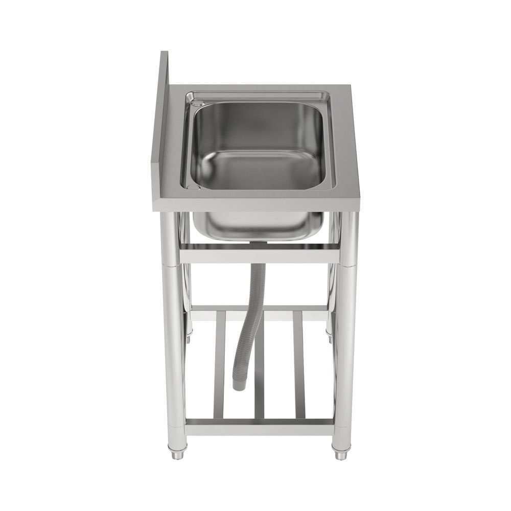 Borough Wharf 50mm W Single Bowl Stainless Steel Kitchen Sink with 2 Faucet Holes