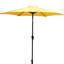 Parasol de patio jaune 8,8 pi, aluminium rouille, base 33 lb, fonction d'angle réglable