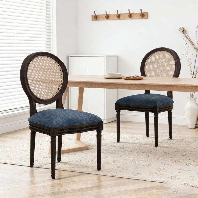 Chaise de salle à manger, Marine, Noir