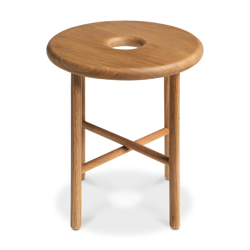 Tabouret en bois massif Bogey, Chêne