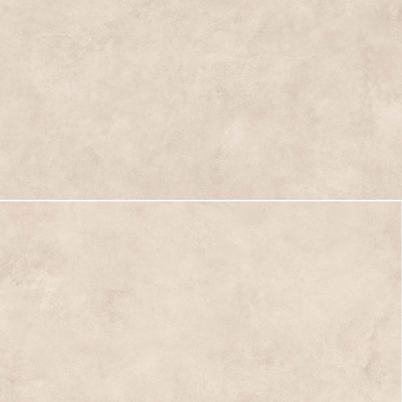  Foundry Concrete 24" x 48" Porcelain Wall and Floor Tile, Taupe