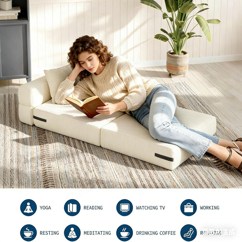 1 Seater Sofa, Beige