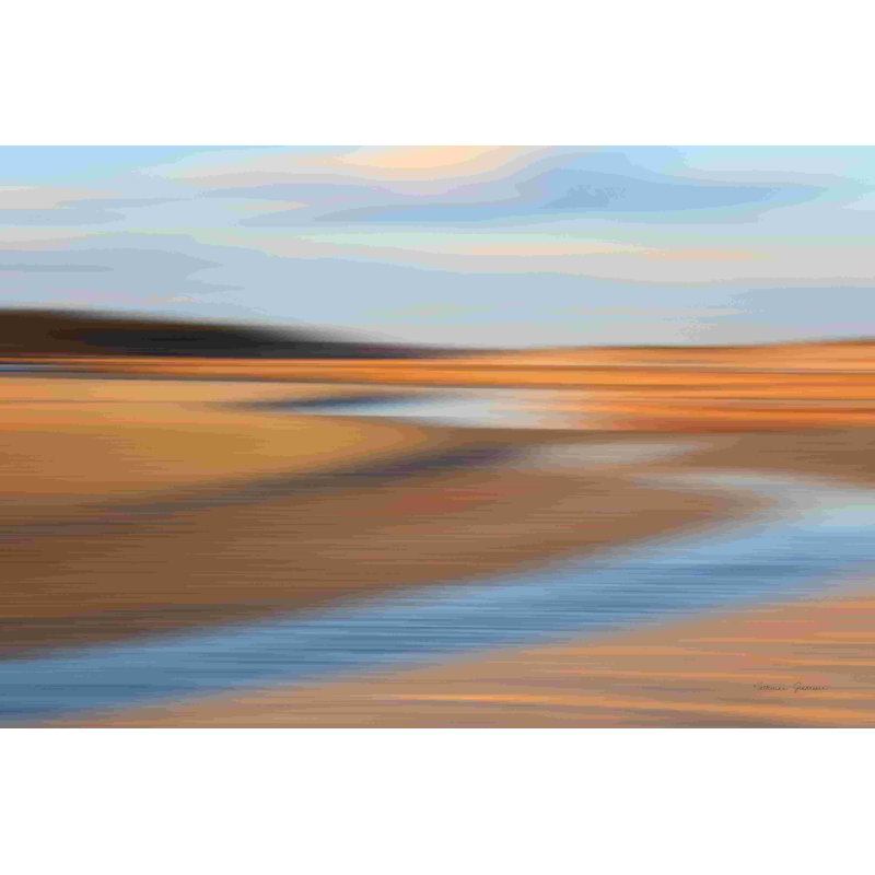 " Low Tide " by Katherine Gendreau, 8" H x 12" W  , No, Wrapped Canvas