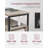 Side Table with Charging Station, Narrow End Table with 2 Drawers, Slim Nightstand and Bedside Table with Storage, for Small Spaces, Greige + Black