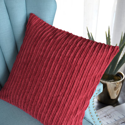 Housse de coussin en microfibre de velours côtelé