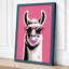 Llama Bubble Gum Modern - Wrapped Canvas-1636717452-1636717461