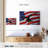 Lelar US Flag And Flying Bald Eagle-107922986
