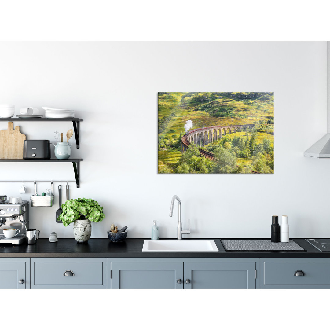 Railway Viaduct in Scotland - Unframed Photograph on Glass