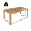 Ensemble repas d'extérieur en bois d'acacia avec coussin