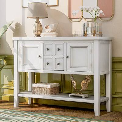 Cambridge Series Buffet Sideboard Console Table with Bottom Shelf -  Red Barrel Studio®, F9106F7727E247D7A9ECDF17C0D80074