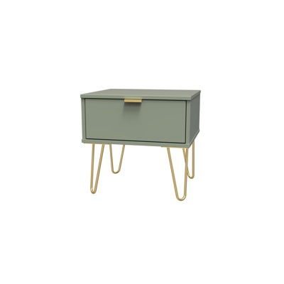 Solvay 45cm W Manufactured Wood Bedside Table