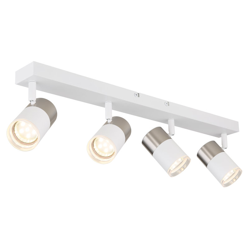 Abbriella Aluminium Spotlight, White/Silver, White