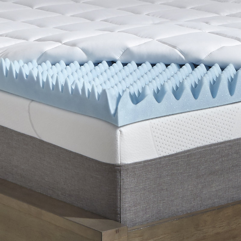 Surmatelas en mousse viscoélastique réversible 2 pièces Slumber Solutions, Double, 4.5"