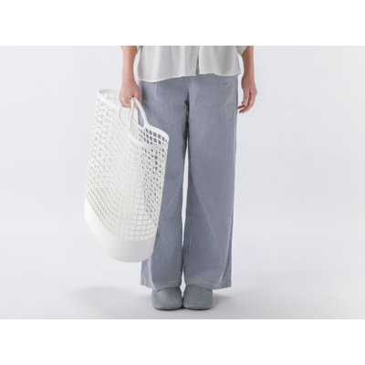 Panier en plastique biosourcé Like-it, gris, grand format, pour le linge, le rangement et les pique-niques (paquet de 2).