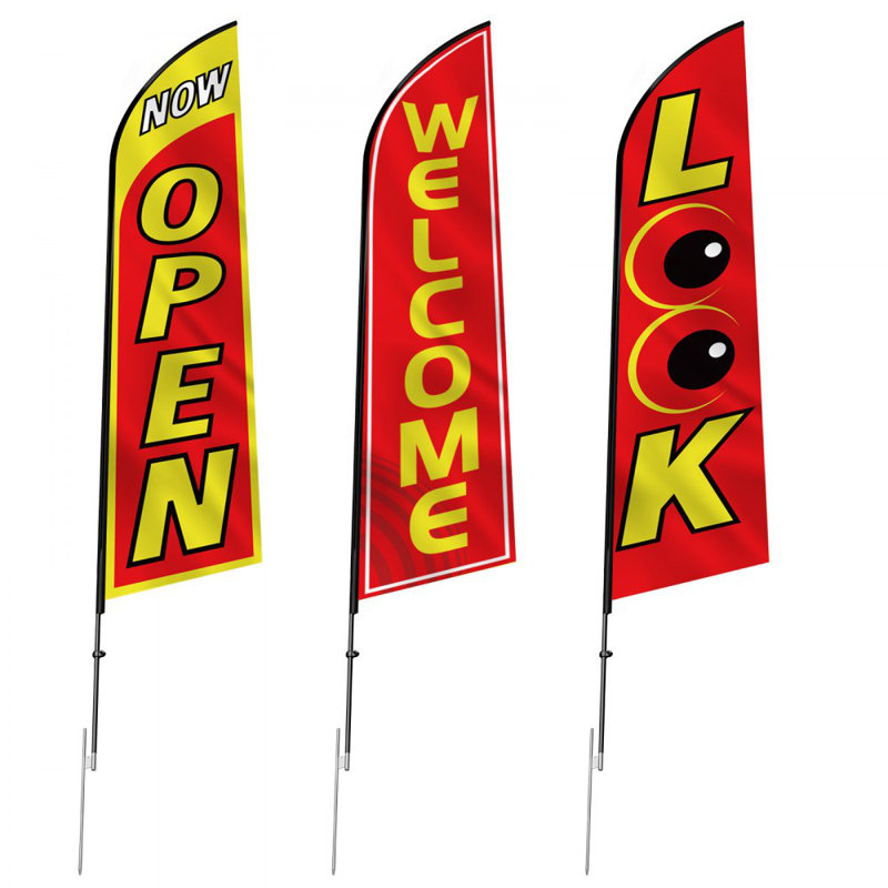 Drapeaux ouverts pour publicité commerciale