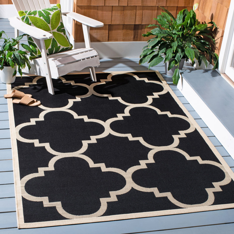 Herefordshire Performance Geometric Indoor/Outdoor Area Rug, Rectangle 9' x 12'