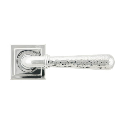 Hammered Newbury Lever on Rose Set (Square)