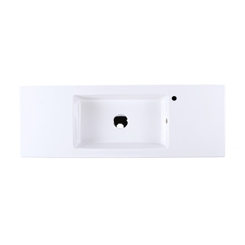 Dimini 39.38'' L Bathroom Sink, Single Hole Faucet