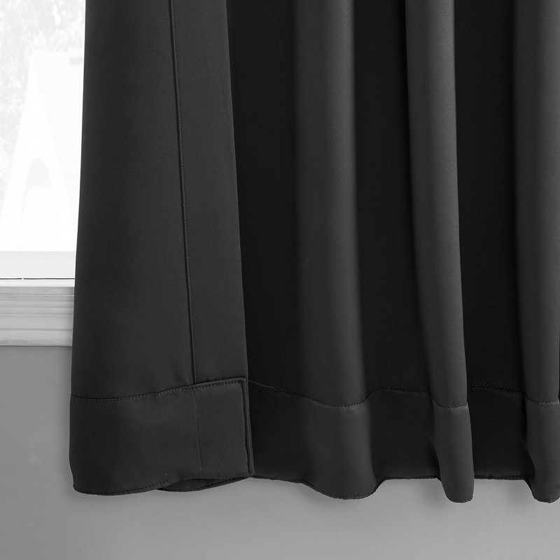 Rideaux obscurcissants pour chambre à coucher Reicherter, Noir de jais